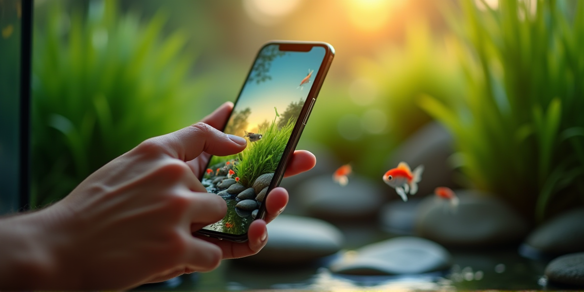 Породистый самец гуппи с огромным вуалевым хвостом и яркой окраской