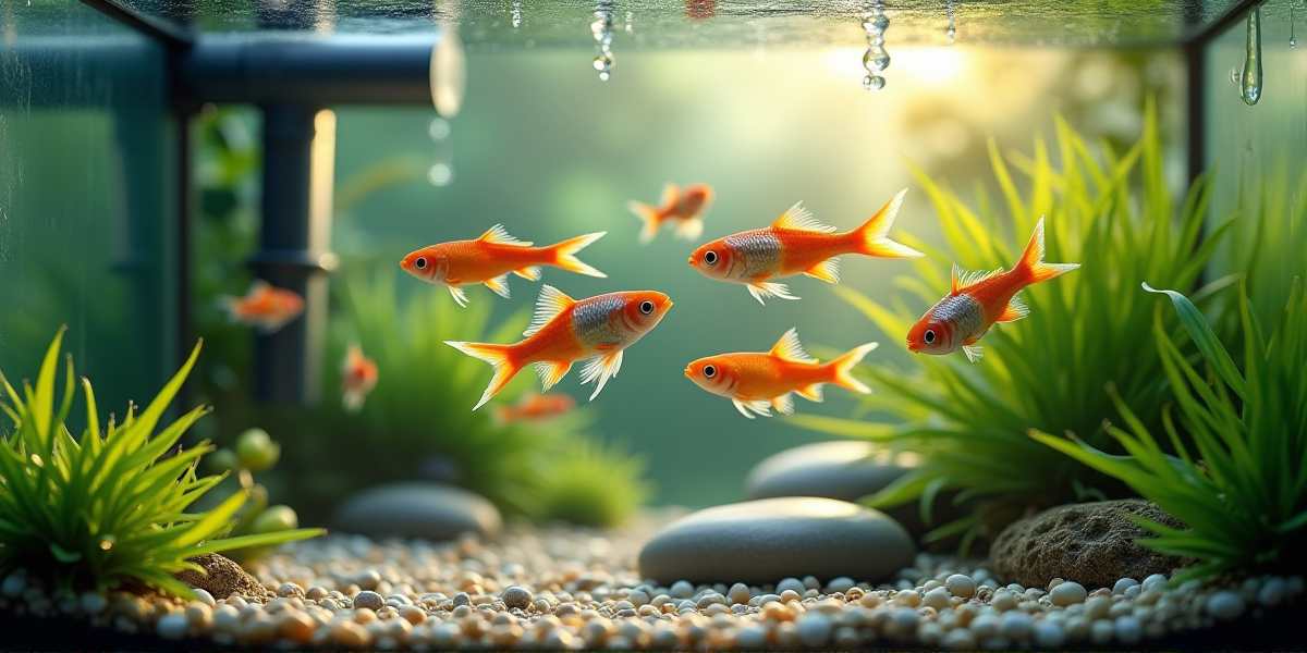 Прямоугольный аквариум, подходящий для активного плавания Данио