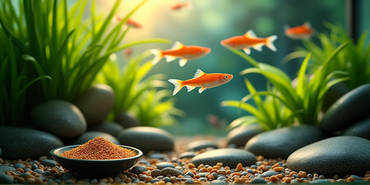 Глофиш под специальным синим освещением в темном дизайне