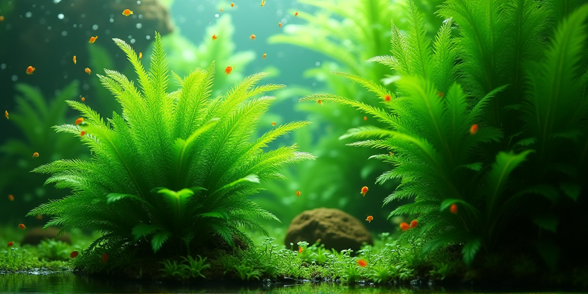 Густые заросли Кабомбы каролинской в профессиональном травнике