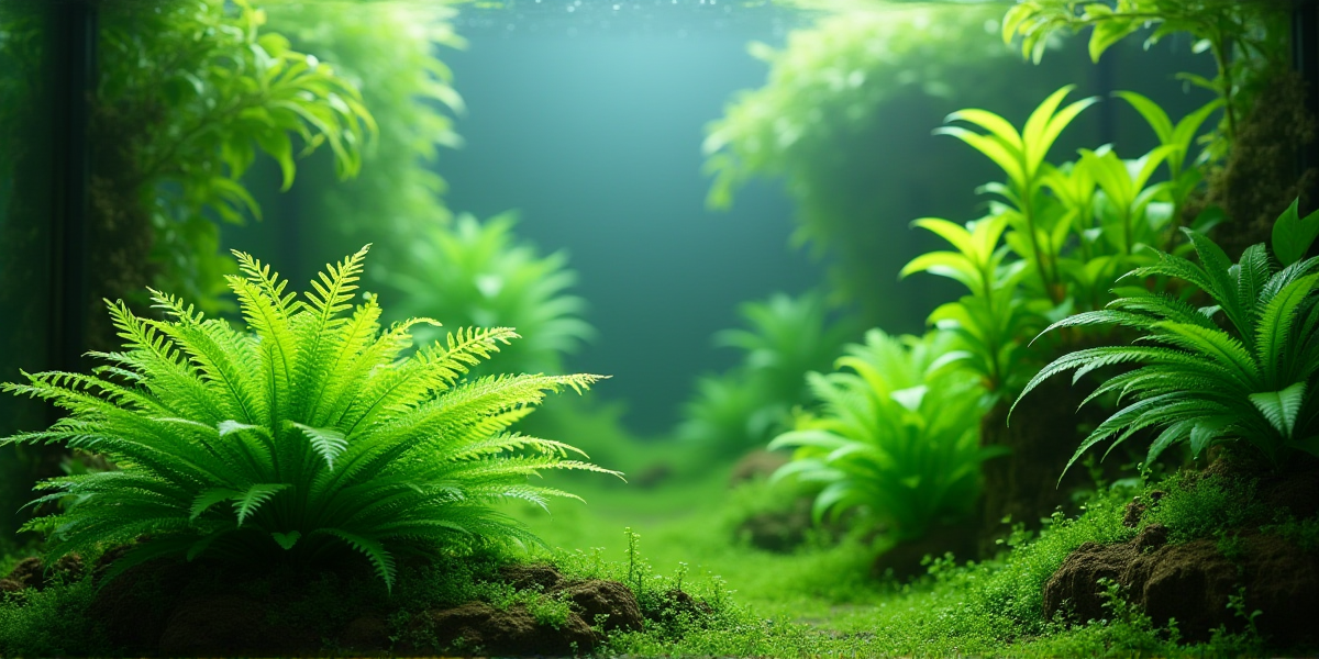 Акваскейп с использованием кабомбы на заднем плане и анубиаса на коряге