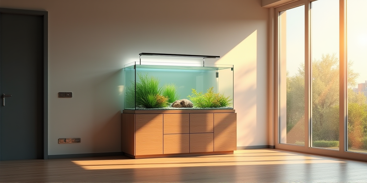 Стильный аквариум в интерьере гостиной