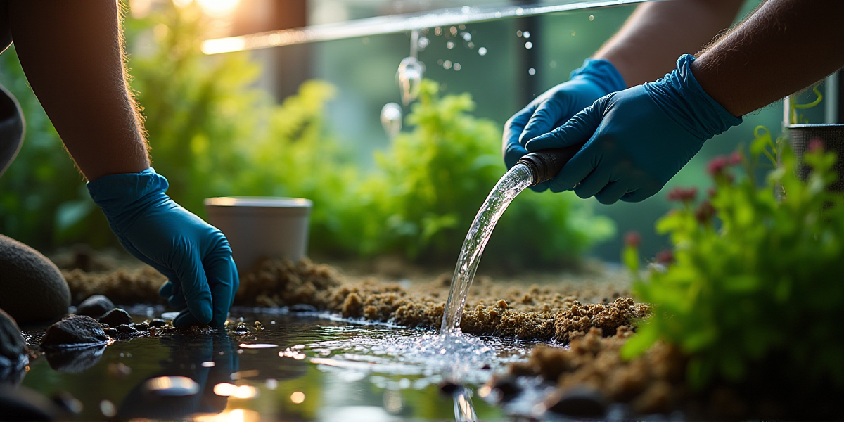 Сифонка грунта в аквариуме