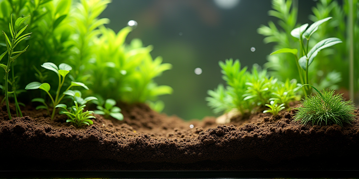 Схема правильного распределения грунта в аквариуме с уклоном от задней стенки к передней