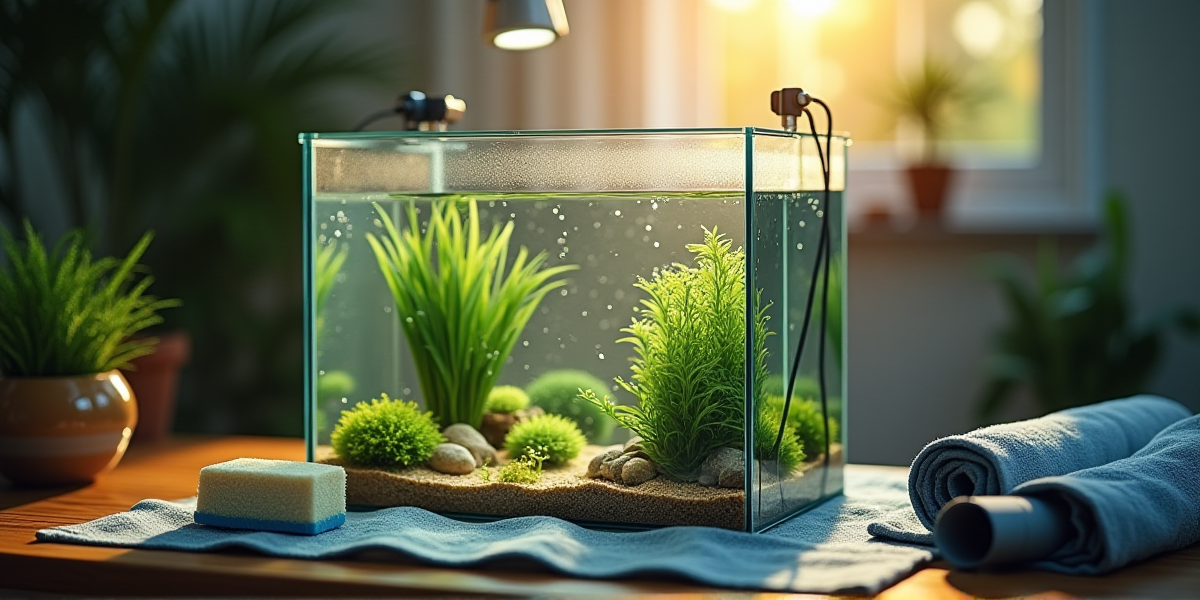 Пример аквариума с 3D фоном