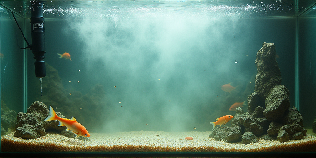 Аквариум с сильным белесым помутнением воды — бактериальная вспышка