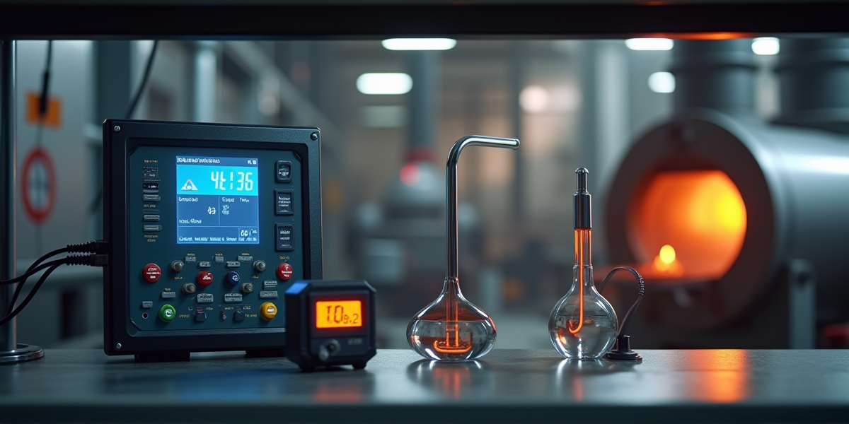 Стеклянный спиртовой термометр, установленный внутри аквариума