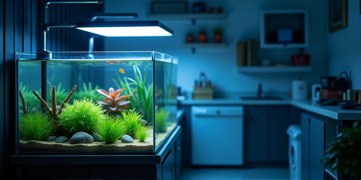 Красивый сбалансированный аквариум без водорослей благодаря правильному освещению