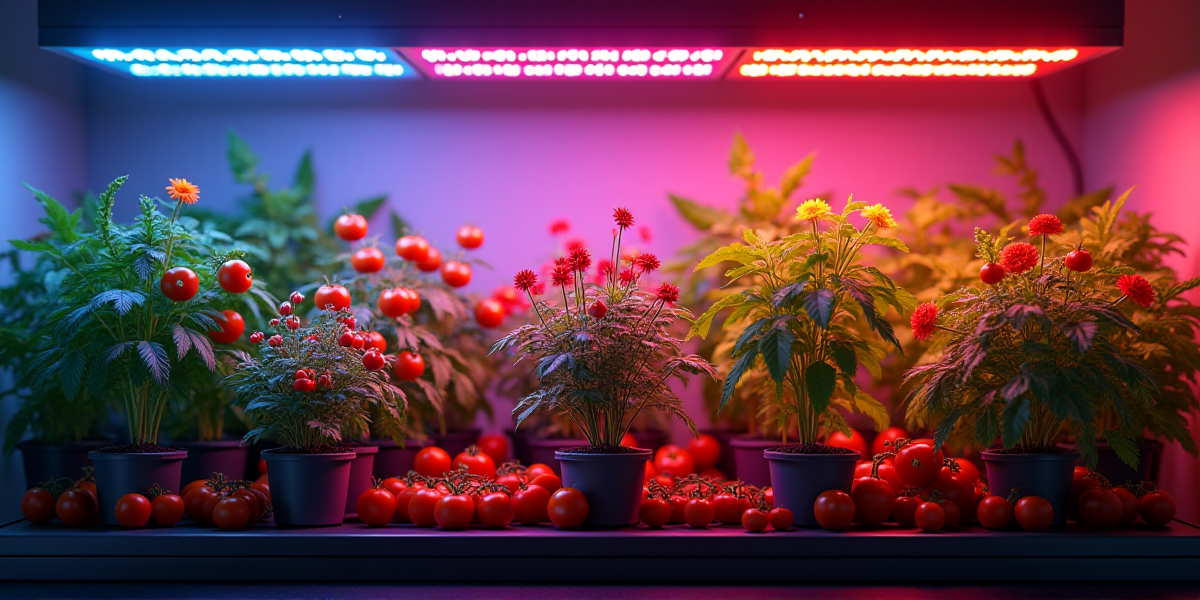 Глубокий аквариум, освещенный лампами с преобладанием синего спектра