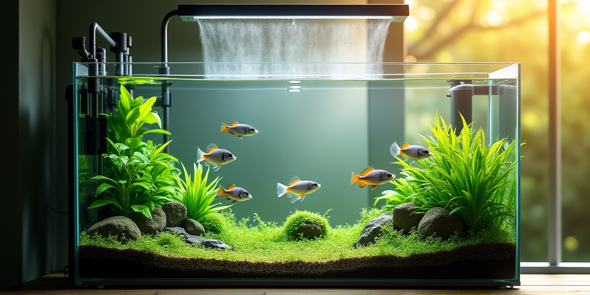 Термометр в аквариуме показывает высокую температуру