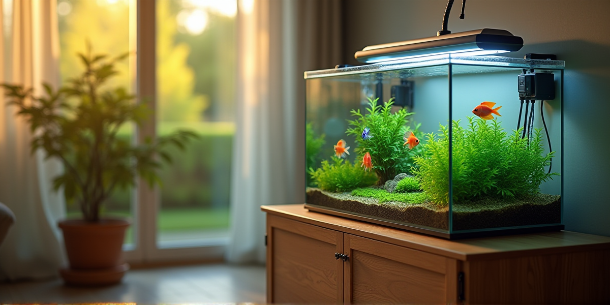 Блок вентиляторов охлаждения, установленный на стенку аквариума