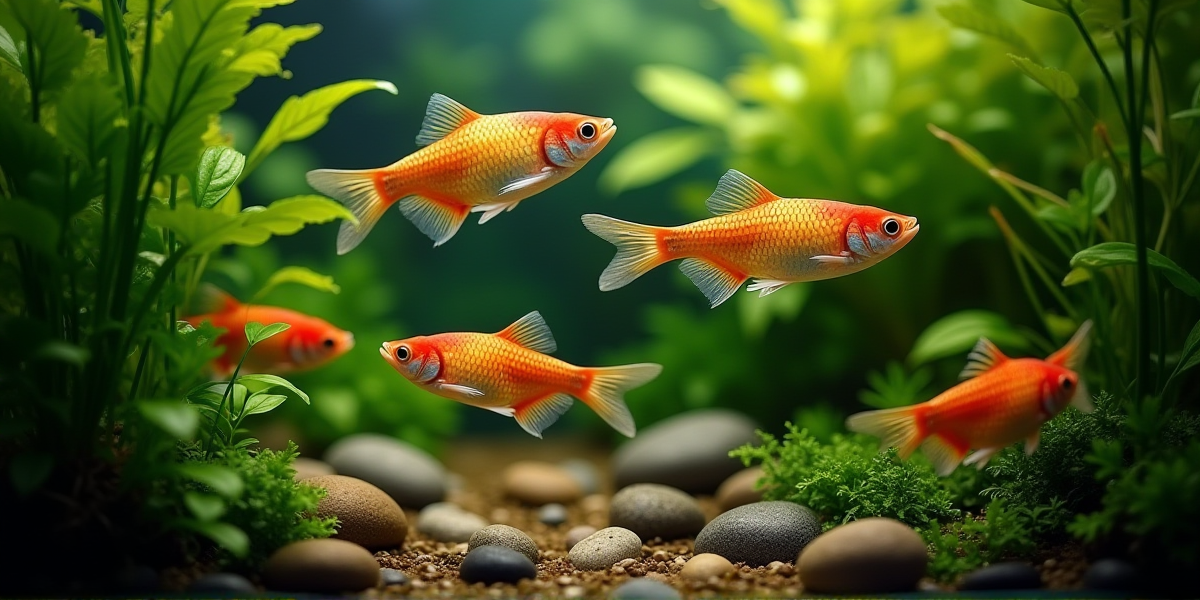 Классическая черная моллинезия сфенопс на фоне зеленых растений