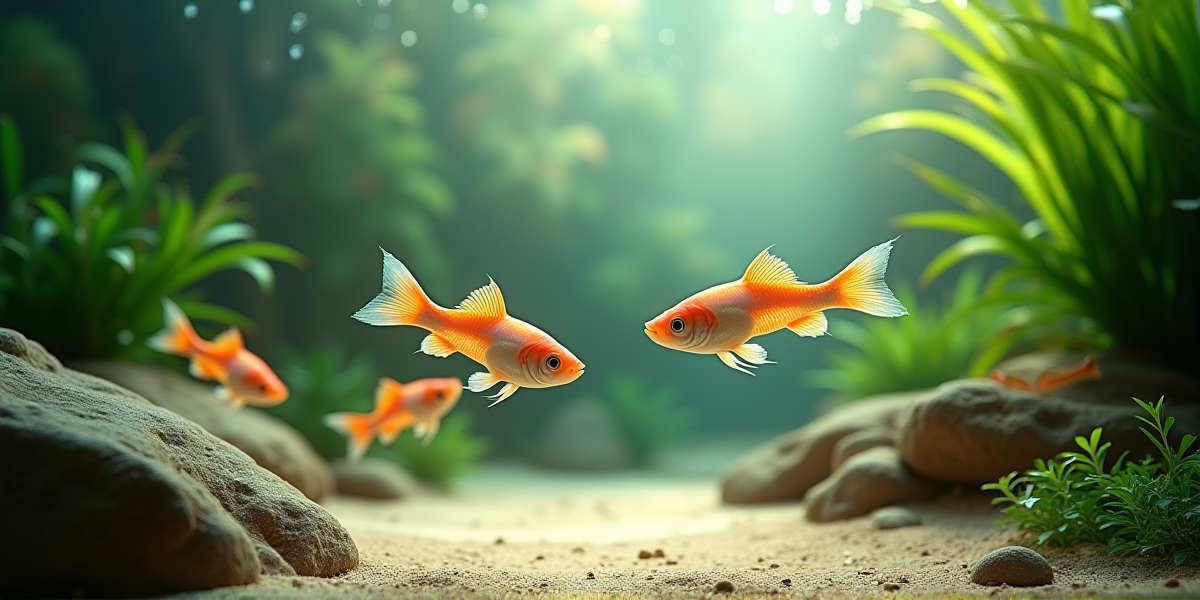 Моллинезии в общем аквариуме с меченосцами и пецилиями