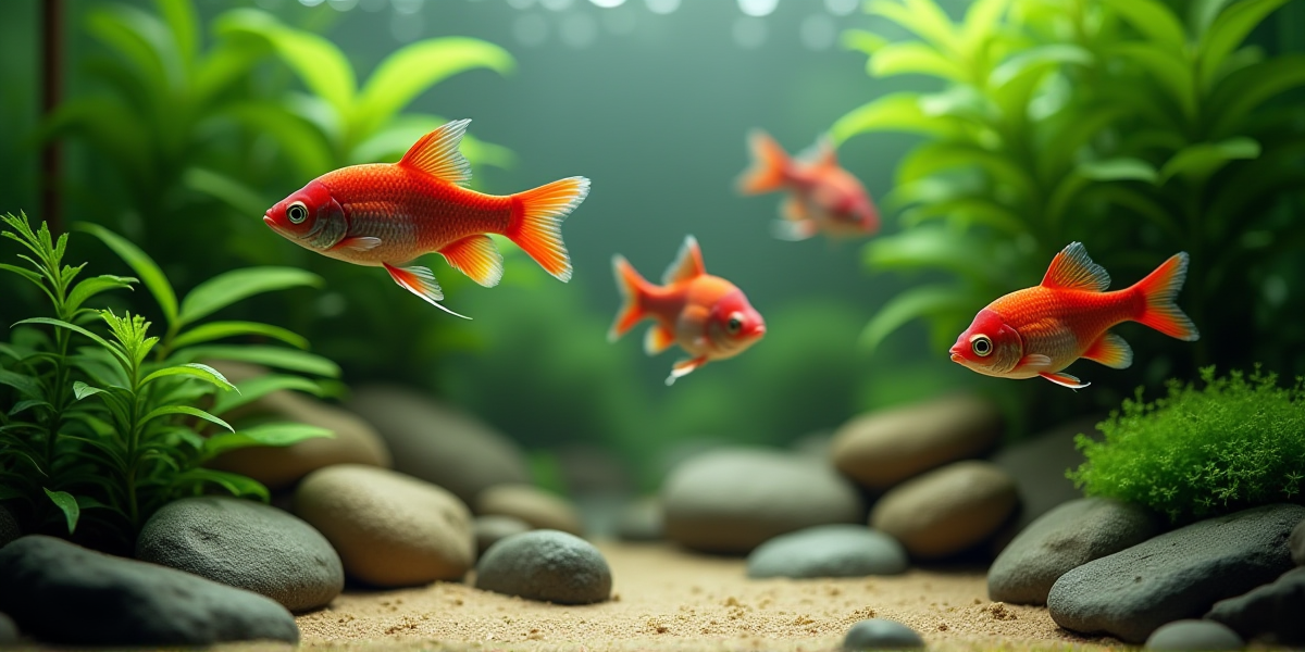 Суматранский барбус крупным планом