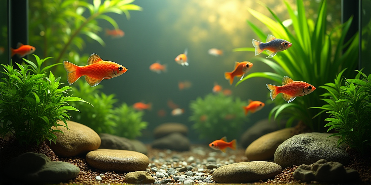 Оформление аквариума для барбусов