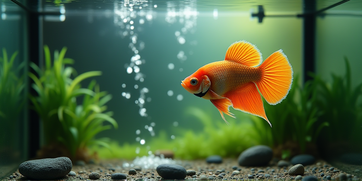 Лялиус и стайка расбор в общем аквариуме