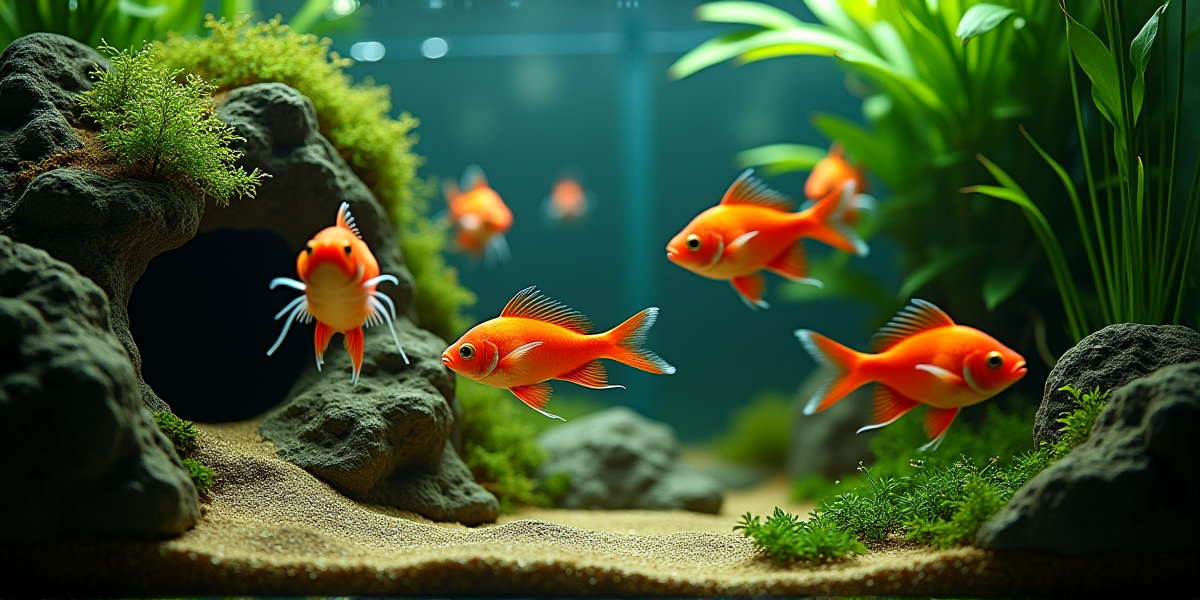 Взрослая скалярия в аквариуме