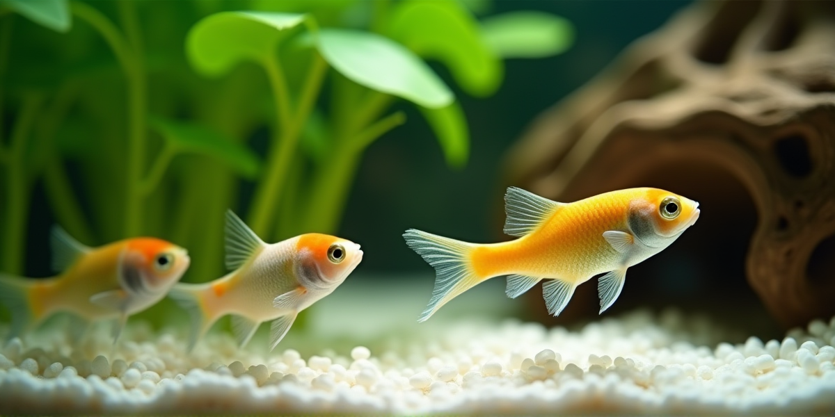 Группа сомиков коридорасов разных видов (Панда и Штерба) на идеальном песчаном грунте