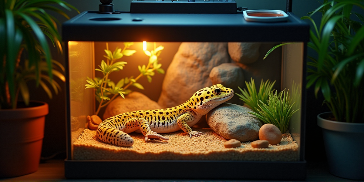 Правильно оборудованный террариум с вентиляцией и укрытиями