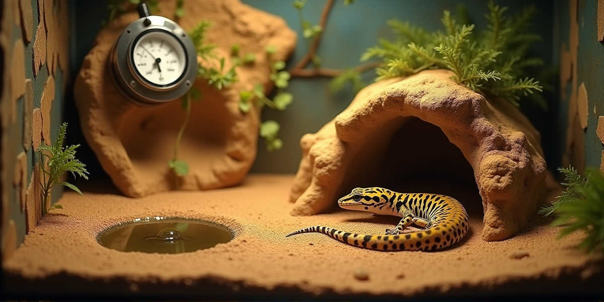 Кормление эублефара сверчком с пинцета