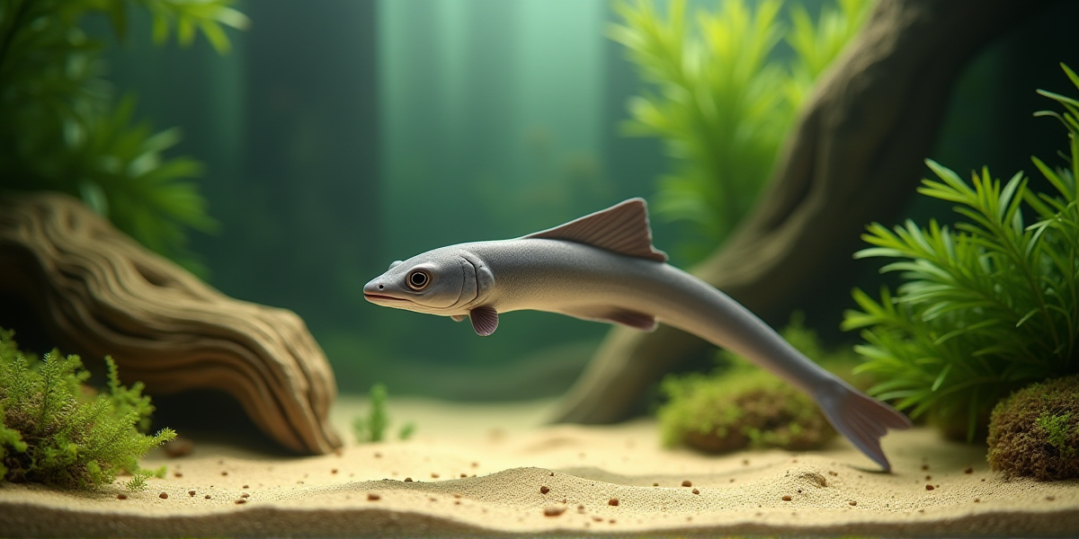 Группа акантофтальмусов на безопасном песчаном грунте в аквариуме