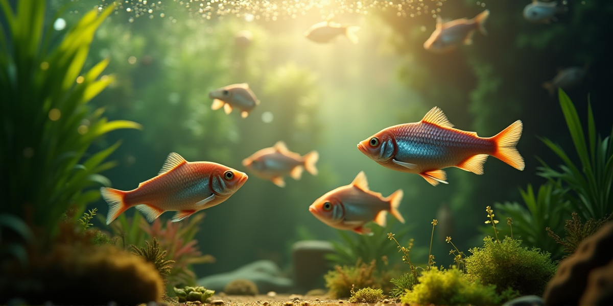 Здоровая, ярко окрашенная неоновая радужница крупным планом